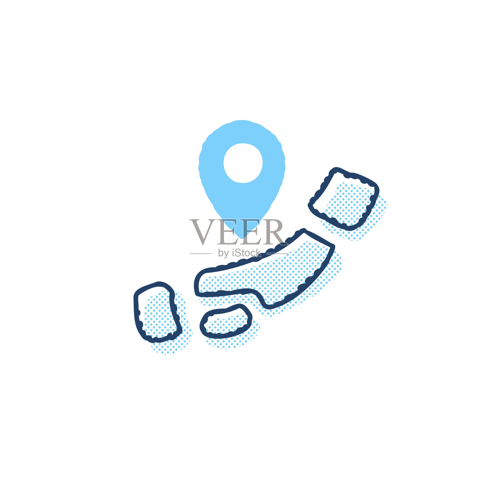 日本地图和目的地标记插画图片素材