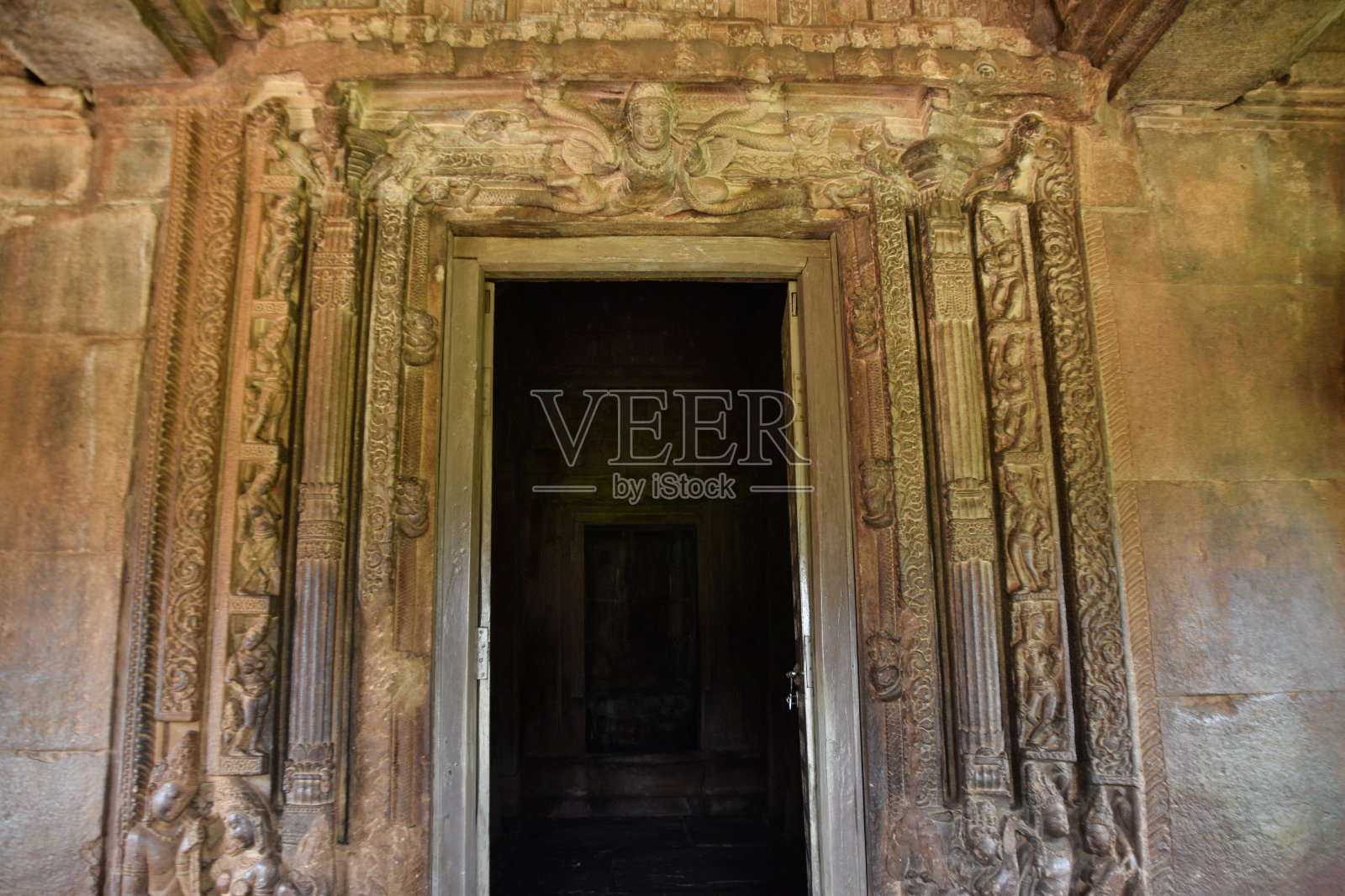 卡纳塔克邦艾霍尔的雕塑和建筑照片摄影图片