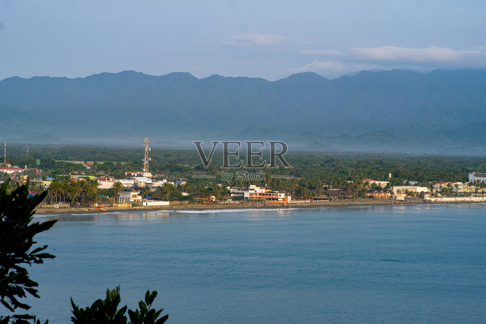 沙邦海滩，巴勒奥罗拉菲律宾。照片摄影图片