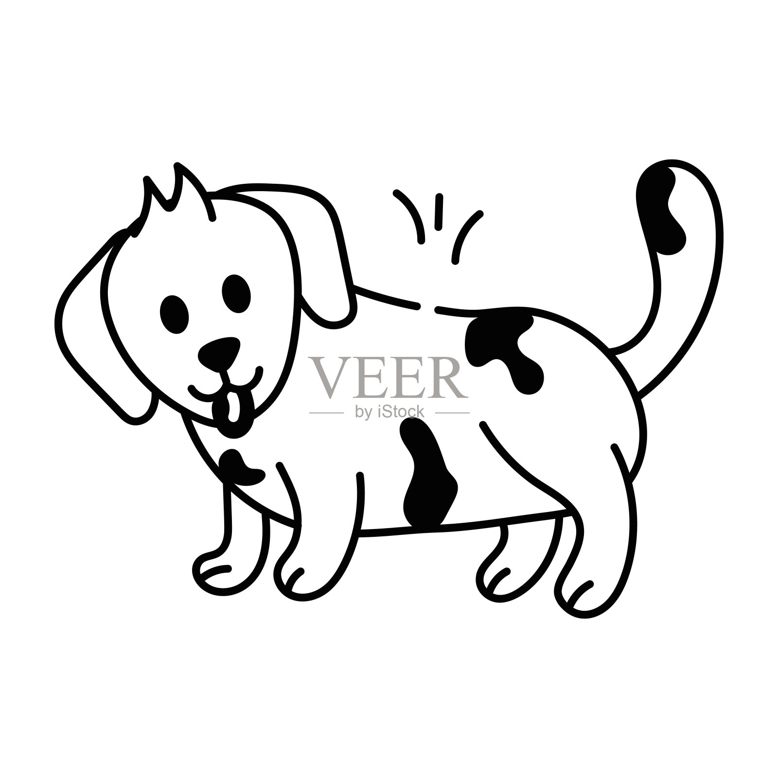 小狗插画图片素材