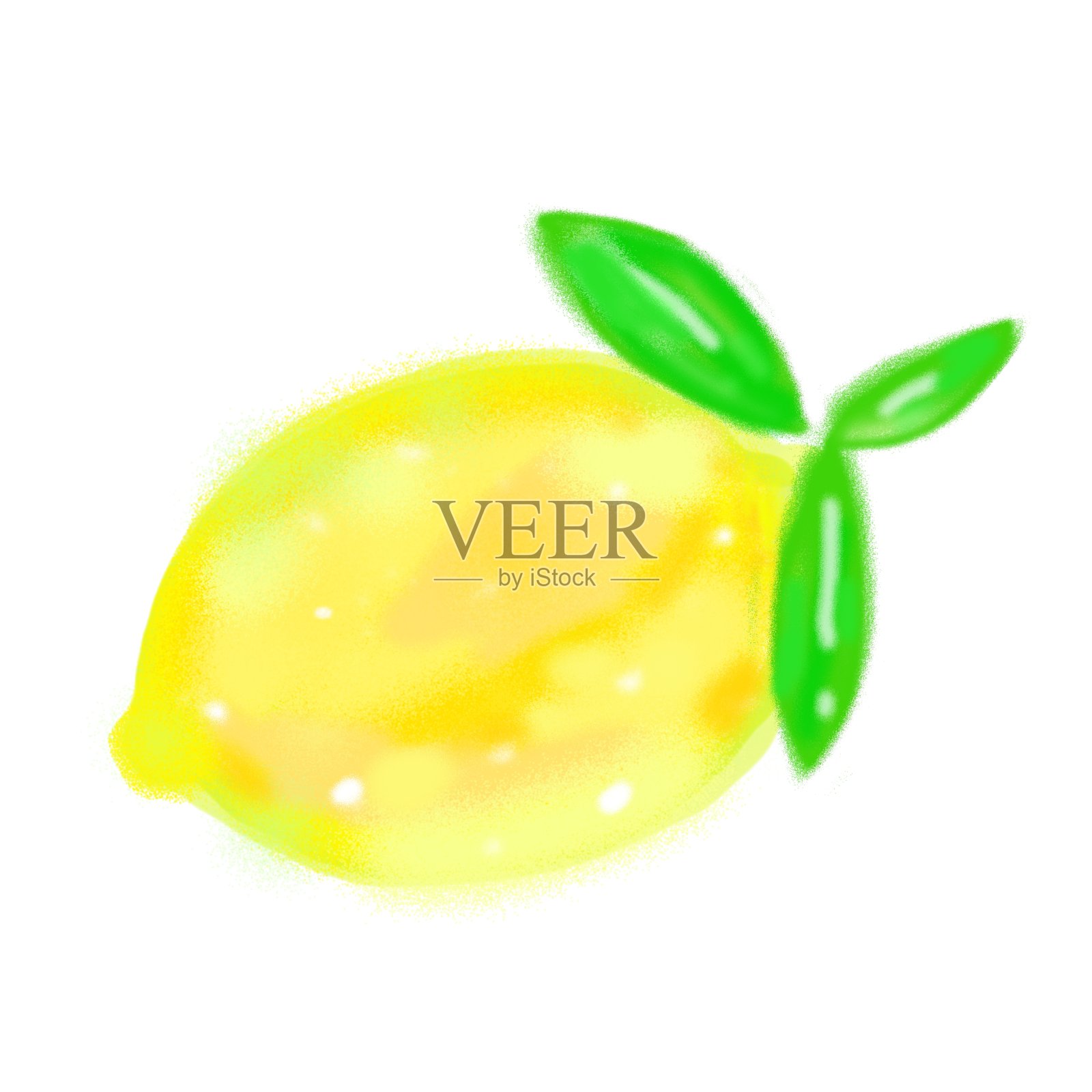 新鲜柠檬的可爱插图插画图片素材