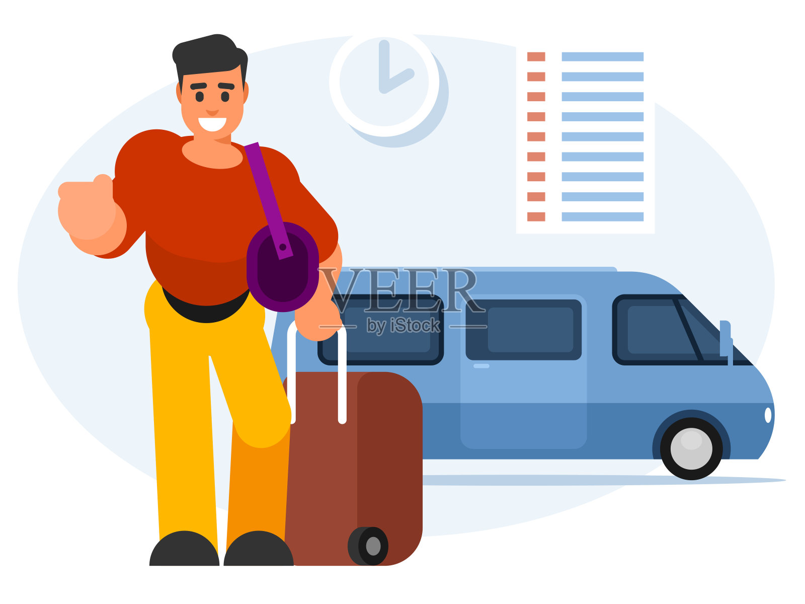 旅行者向量插画图片素材