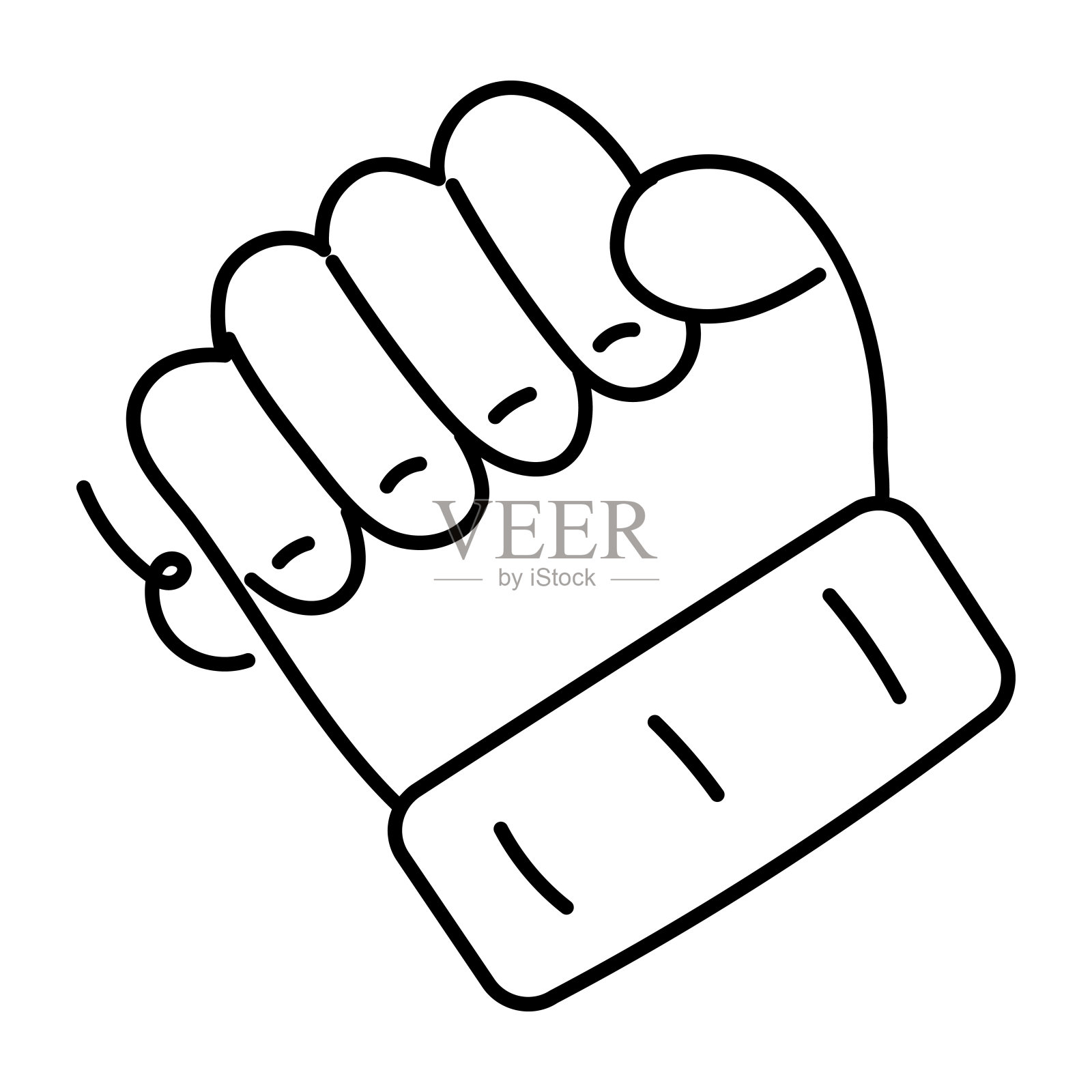 R的手势插画图片素材