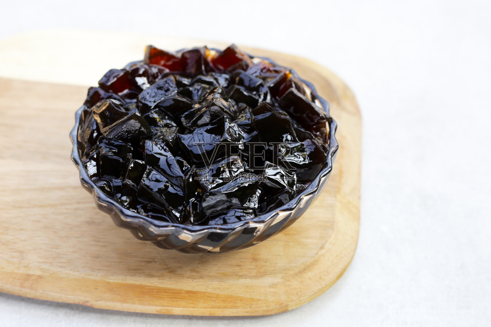 草果冻，草本甜点。Mesona对照片摄影图片