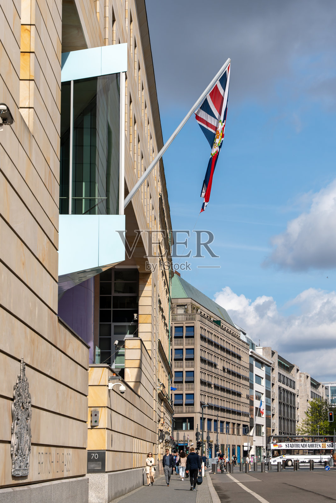 2024年4月6日，德国柏林。位于柏林的英国大使馆。照片摄影图片