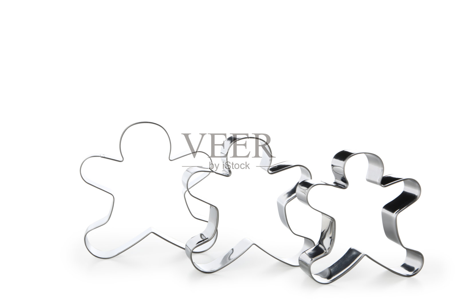 烹饪工具的概念，饼干切割器，孤立在白色背景上照片摄影图片