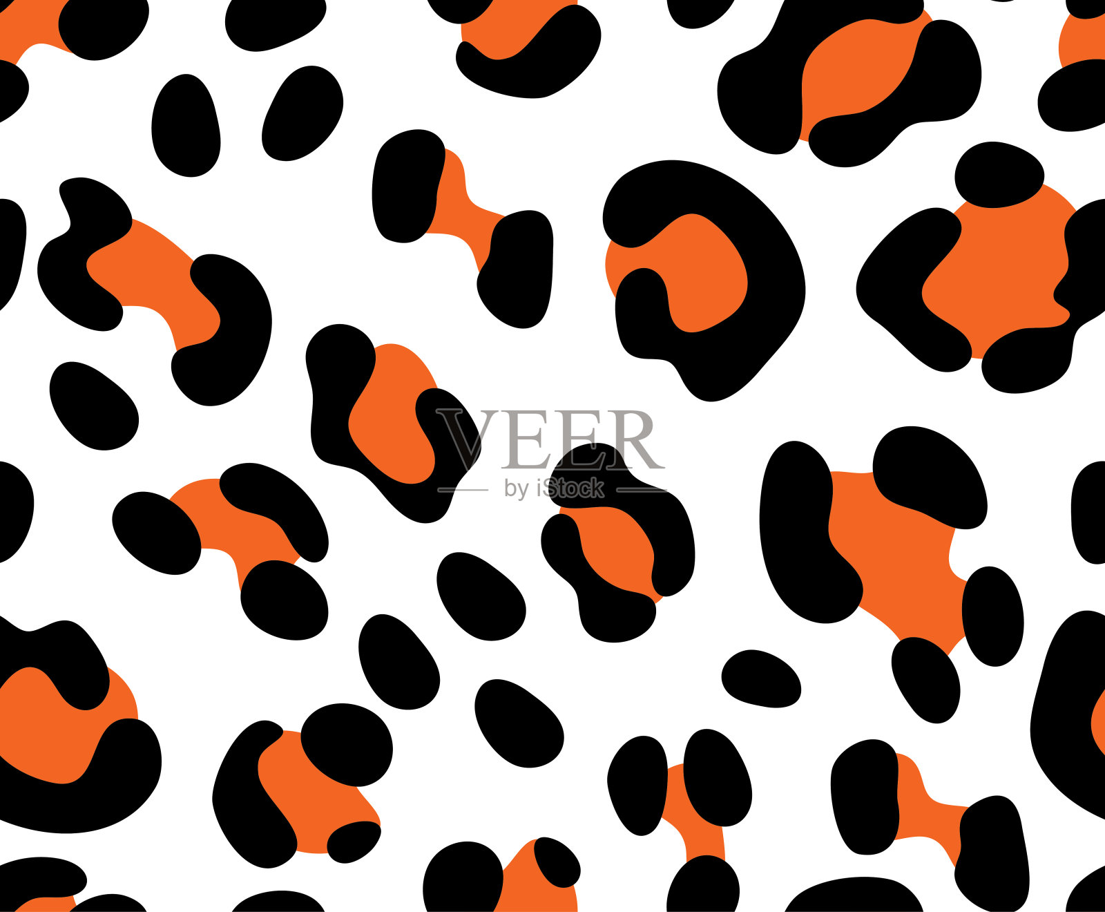 豹皮花纹插画图片素材