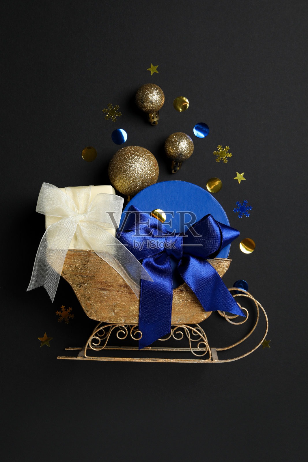 新年快乐，圣诞树理念照片摄影图片