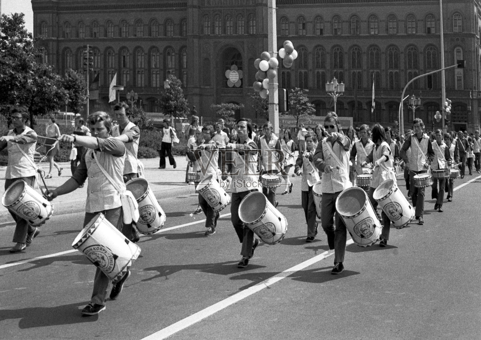 1973年东柏林世界青年节。——民主德国。照片摄影图片