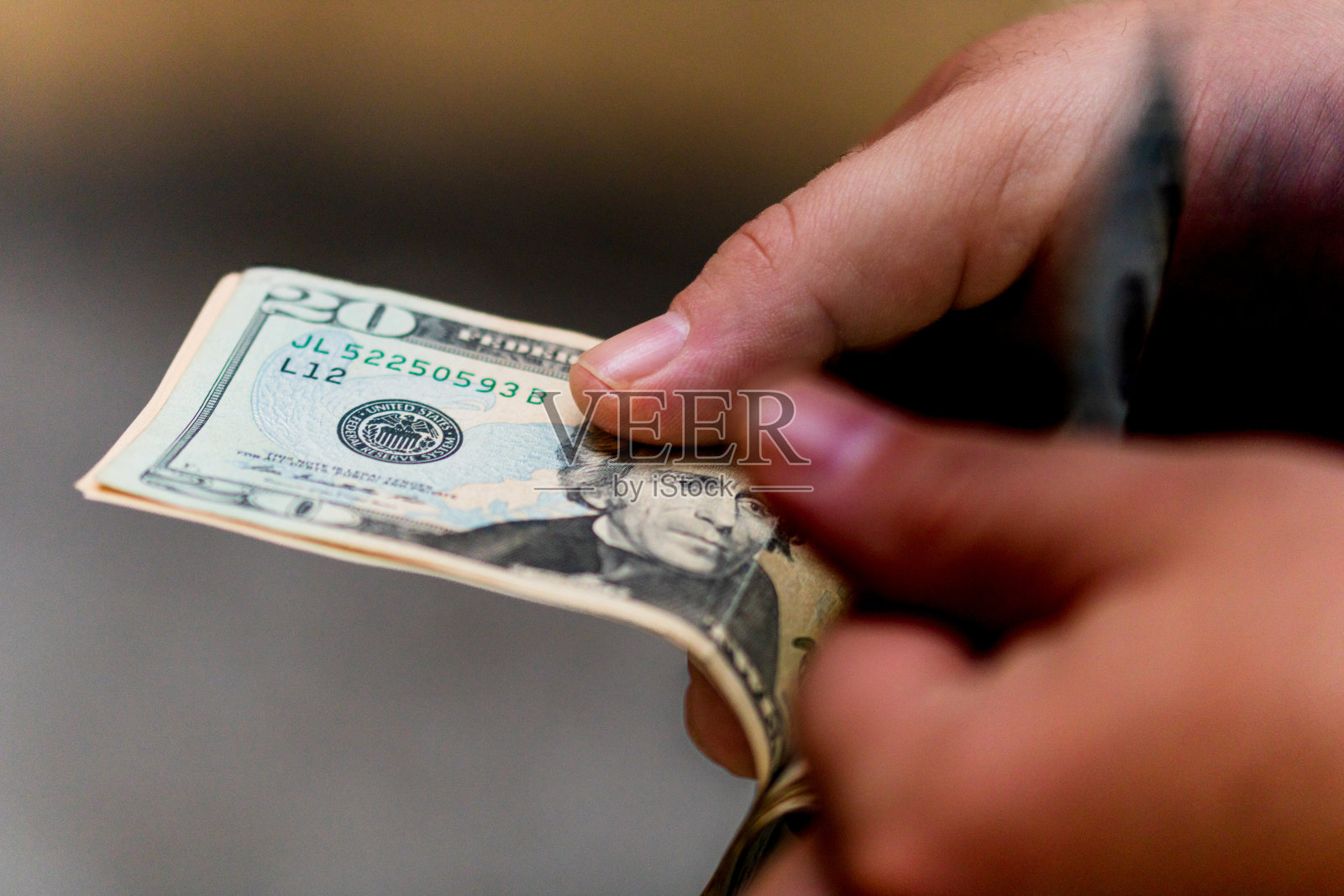 美元钞票，美元详细照片。美利坚合众国货币照片摄影图片