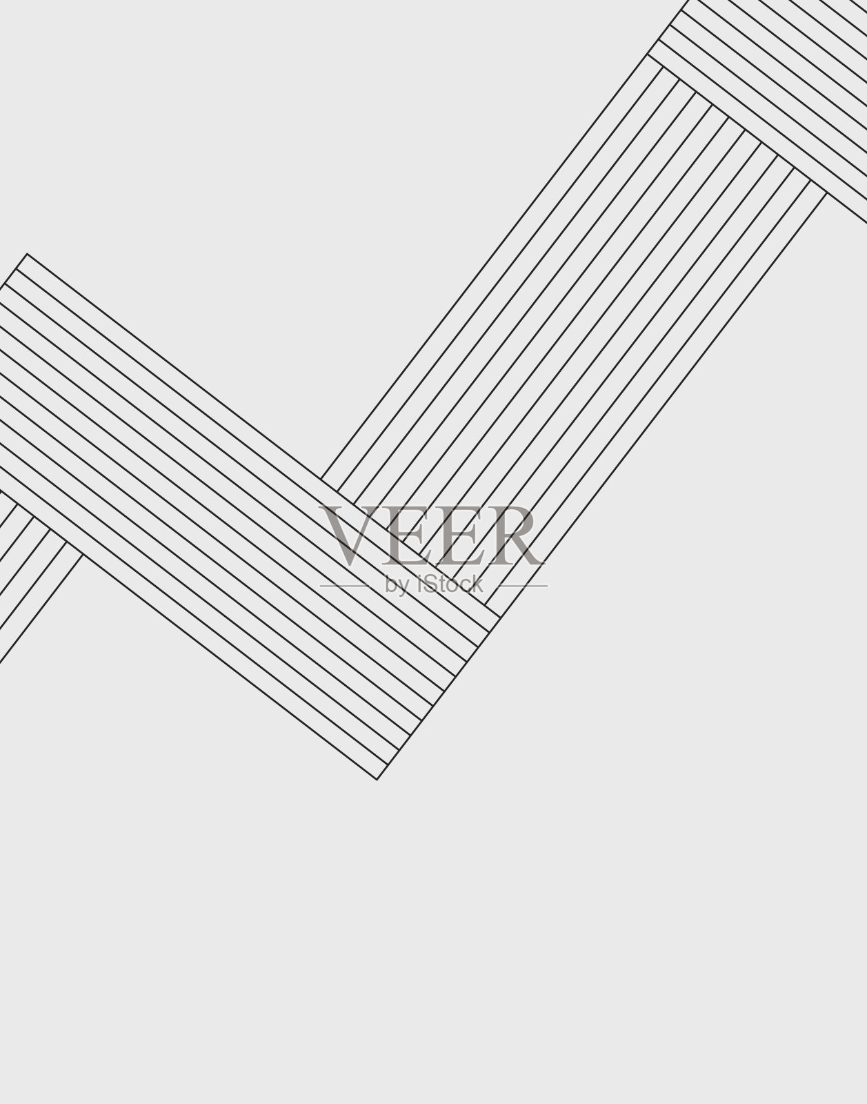 抽象黑白极简几何潮线图案设计背景插画图片素材