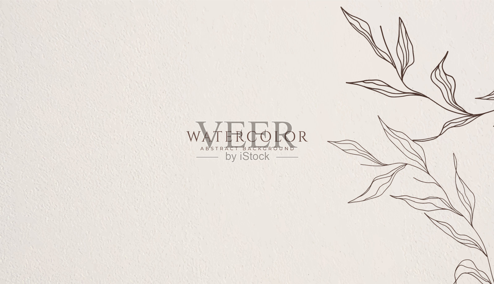 抽象水平水彩背景。中性浅色的空白背景插图插画图片素材