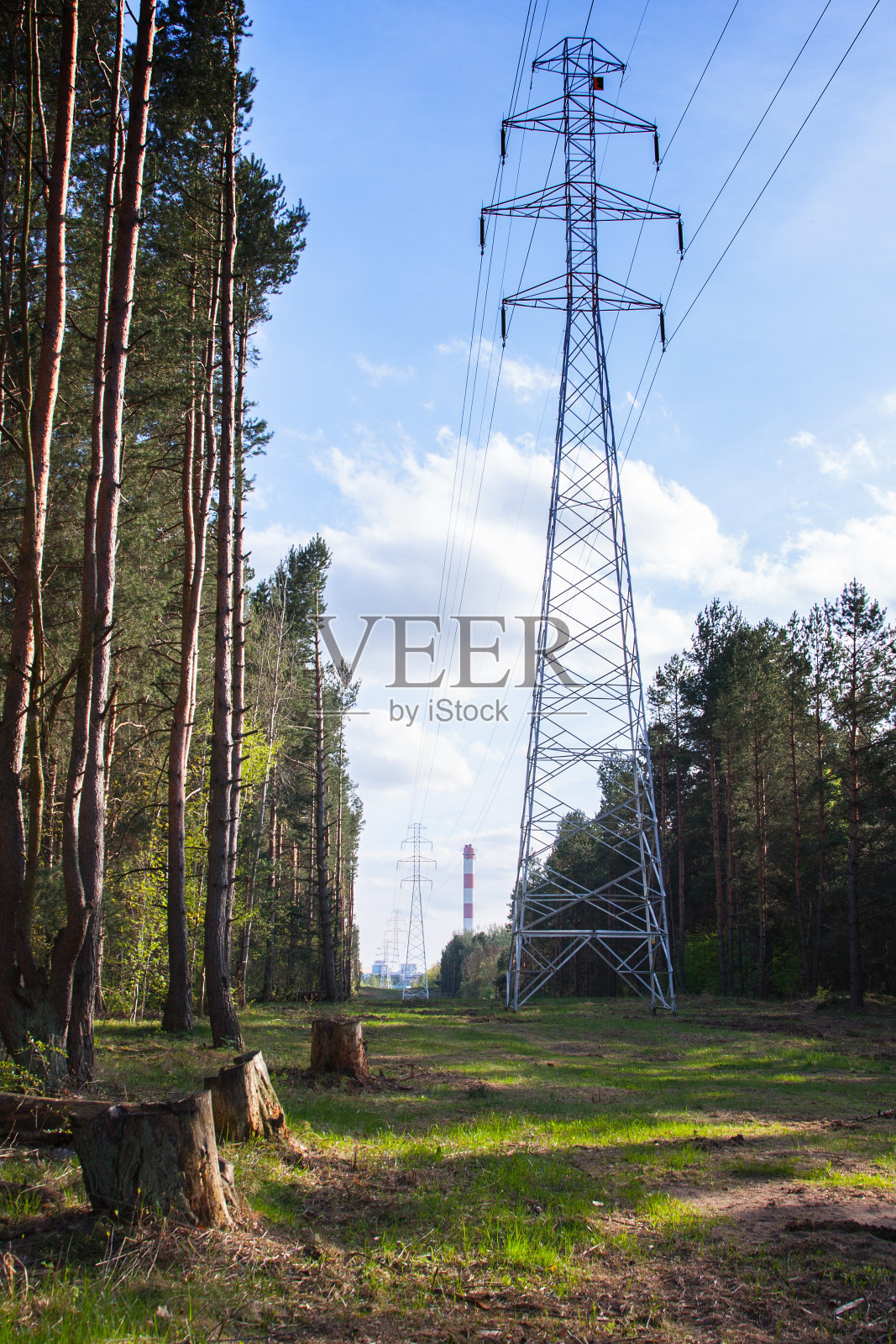 高压输电线行业照片摄影图片