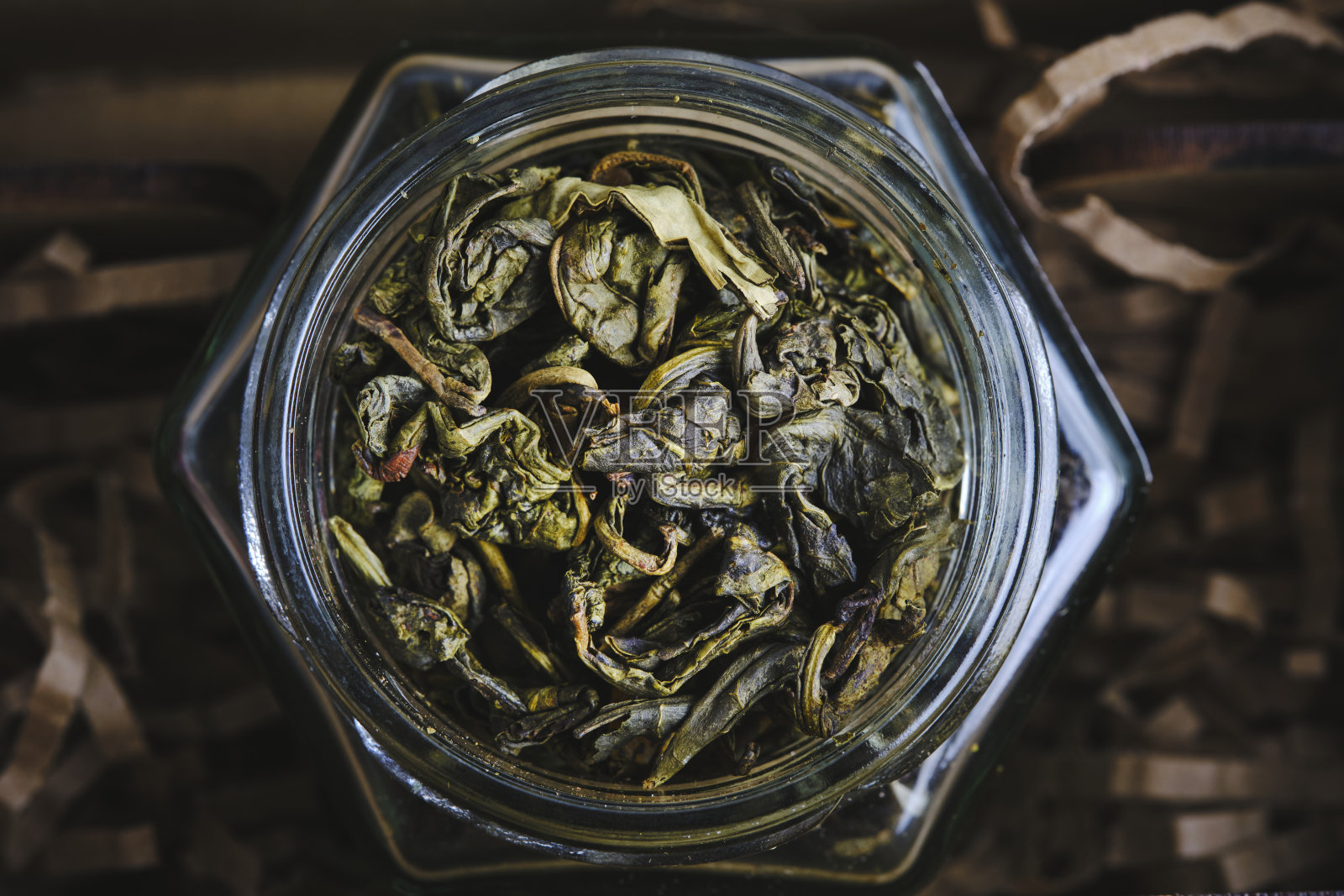 绿叶茶。健康和健康的食物。照片摄影图片