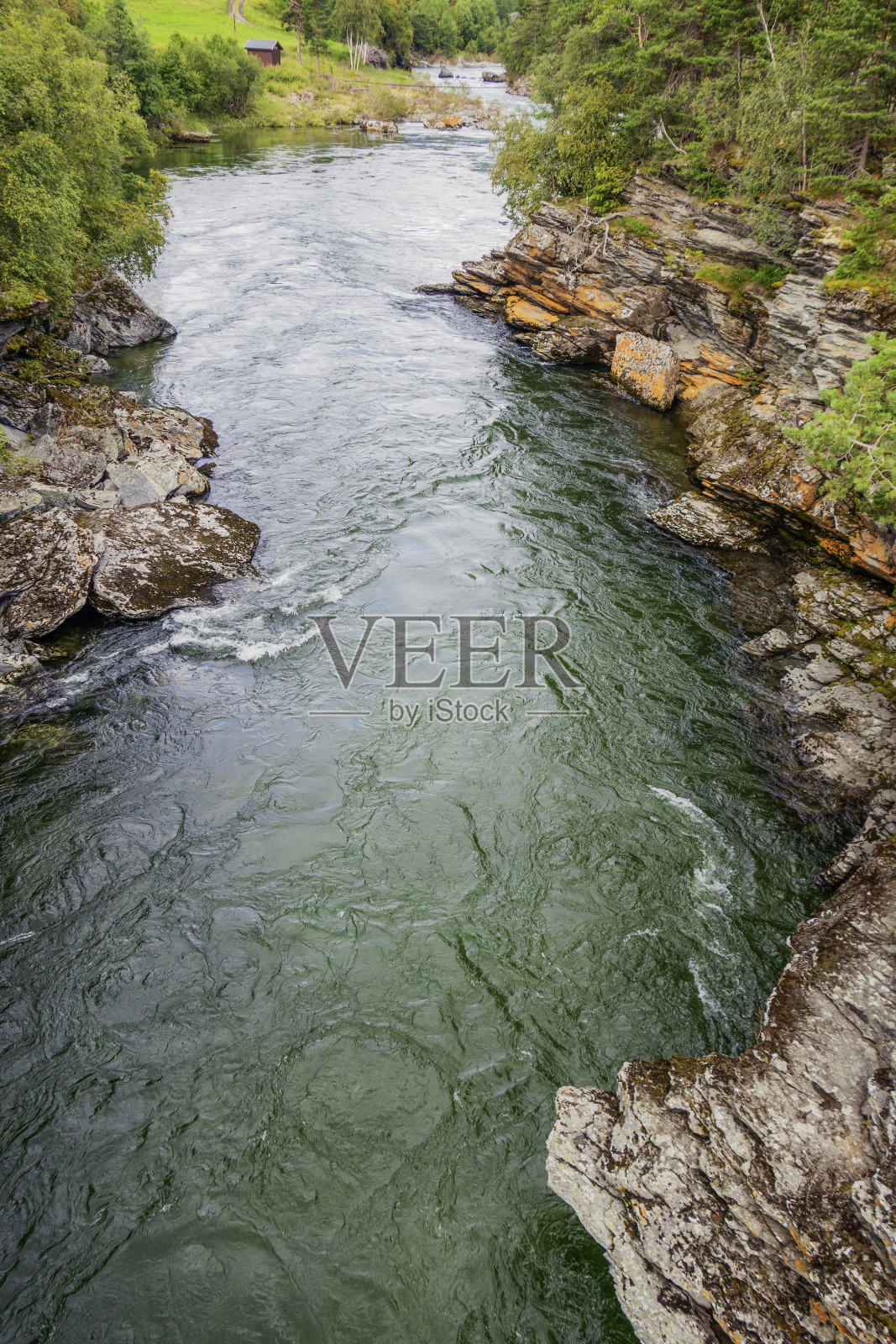 挪威的风景和河流照片摄影图片