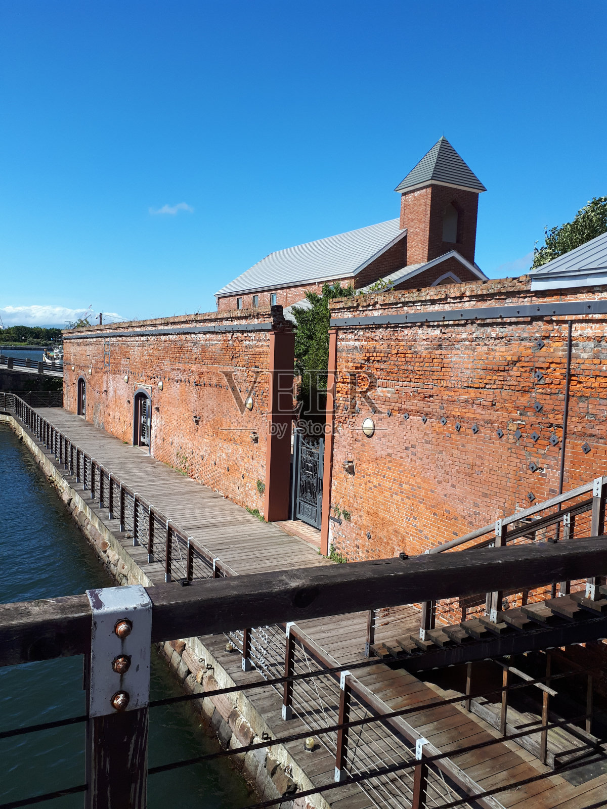 水边红砖仓库,函馆,日本照片摄影图片