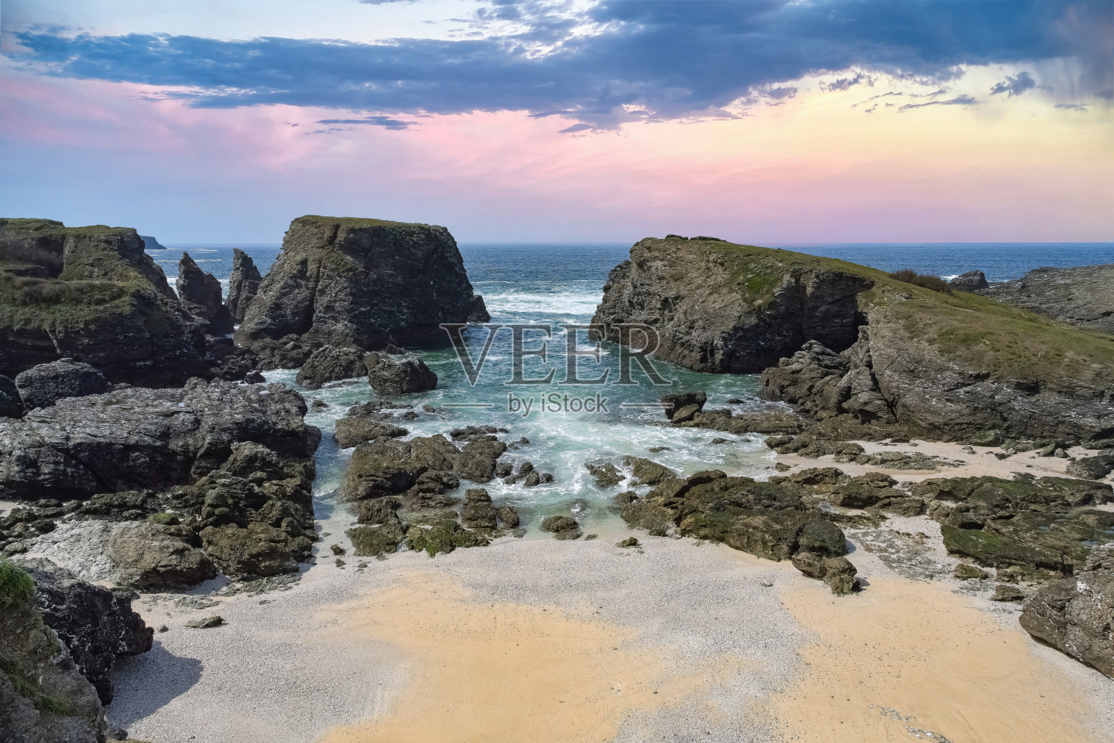 布列塔尼的Belle-Ile，海景照片摄影图片