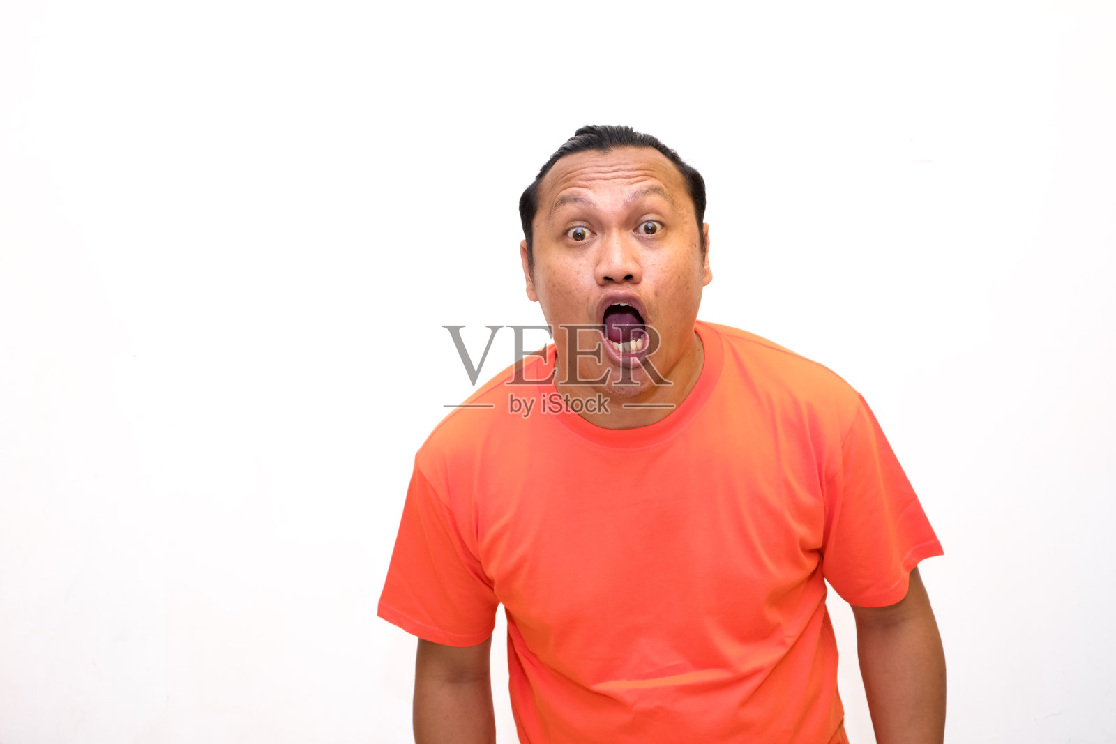 亚洲男人目瞪口呆的表情照片摄影图片