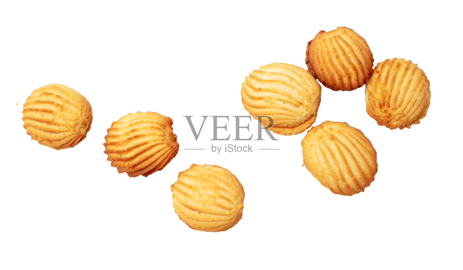 白背景上的脆饼饼干照片摄影图片