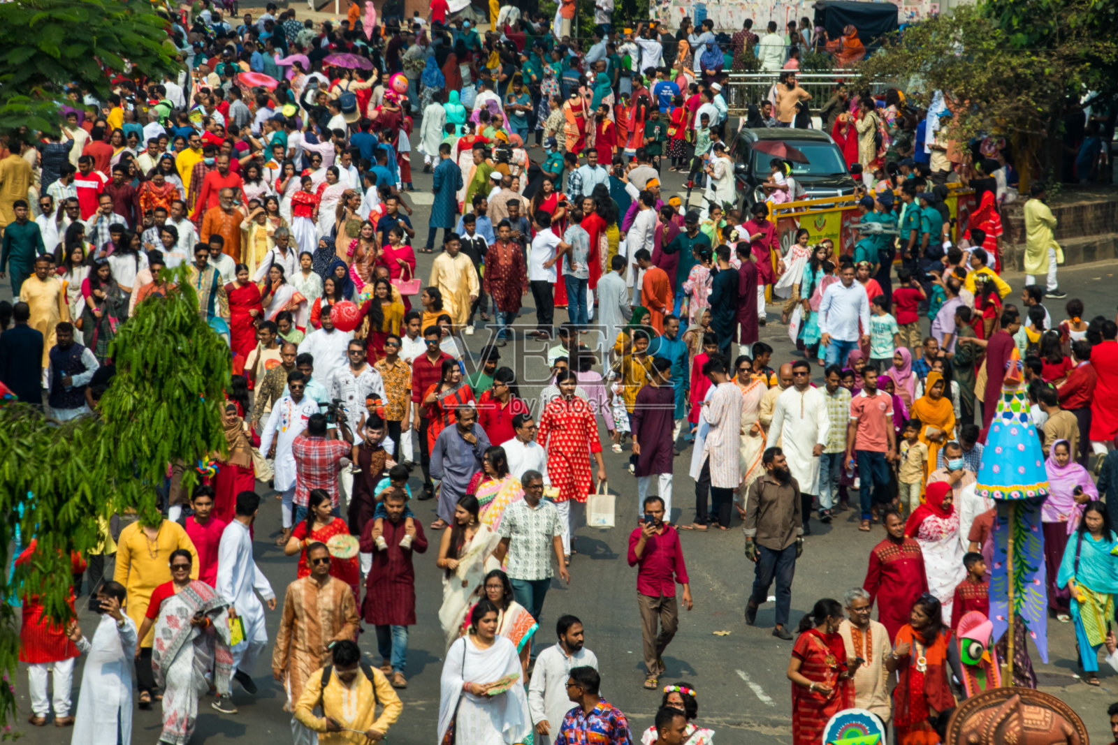 孟加拉Noborsho 2024标志着孟加拉国庆祝的孟加拉新年照片摄影图片