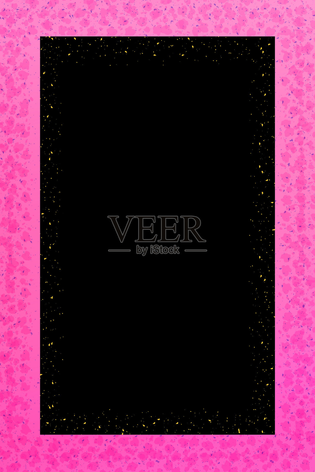 美丽的抽象大胆的粉红色边框/框架/卡片模板插画图片素材