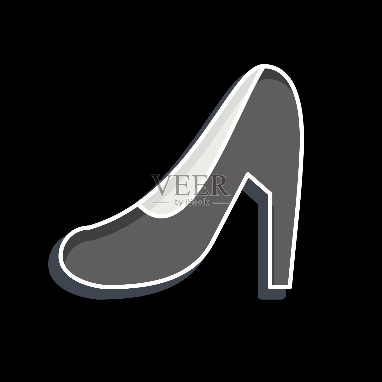 图标的高跟鞋。与妇女节标志有关。光滑的风格。简单的设计说明插画图片素材