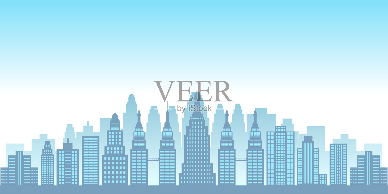 建设背景。城市建筑。摩天大楼。城市景观。城市景观。大都市的城市。插画图片素材