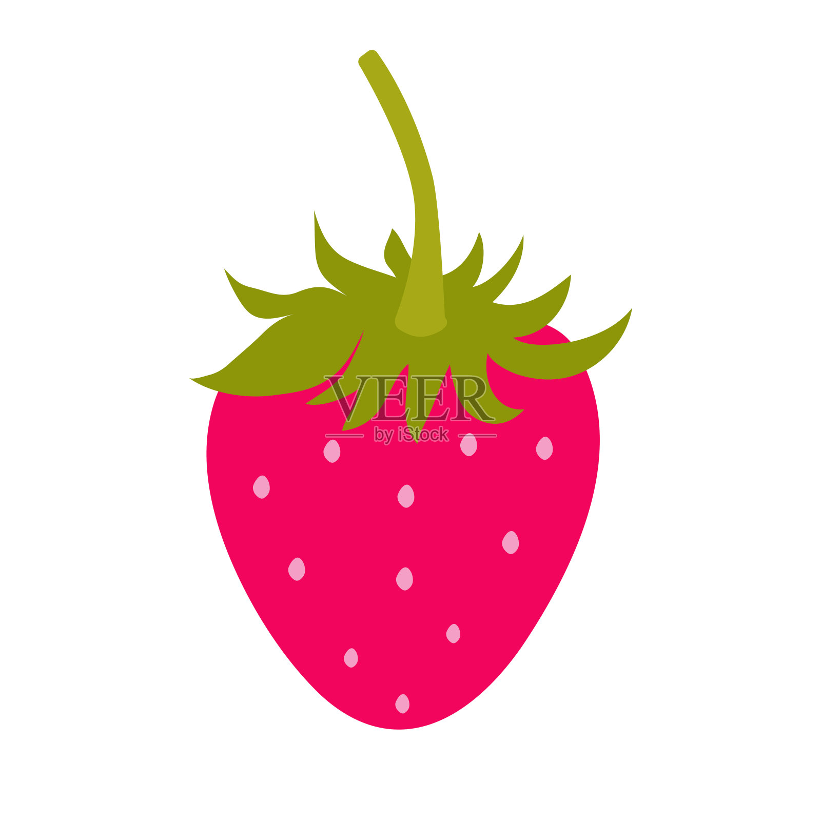 草莓孤立在白色背景插画图片素材