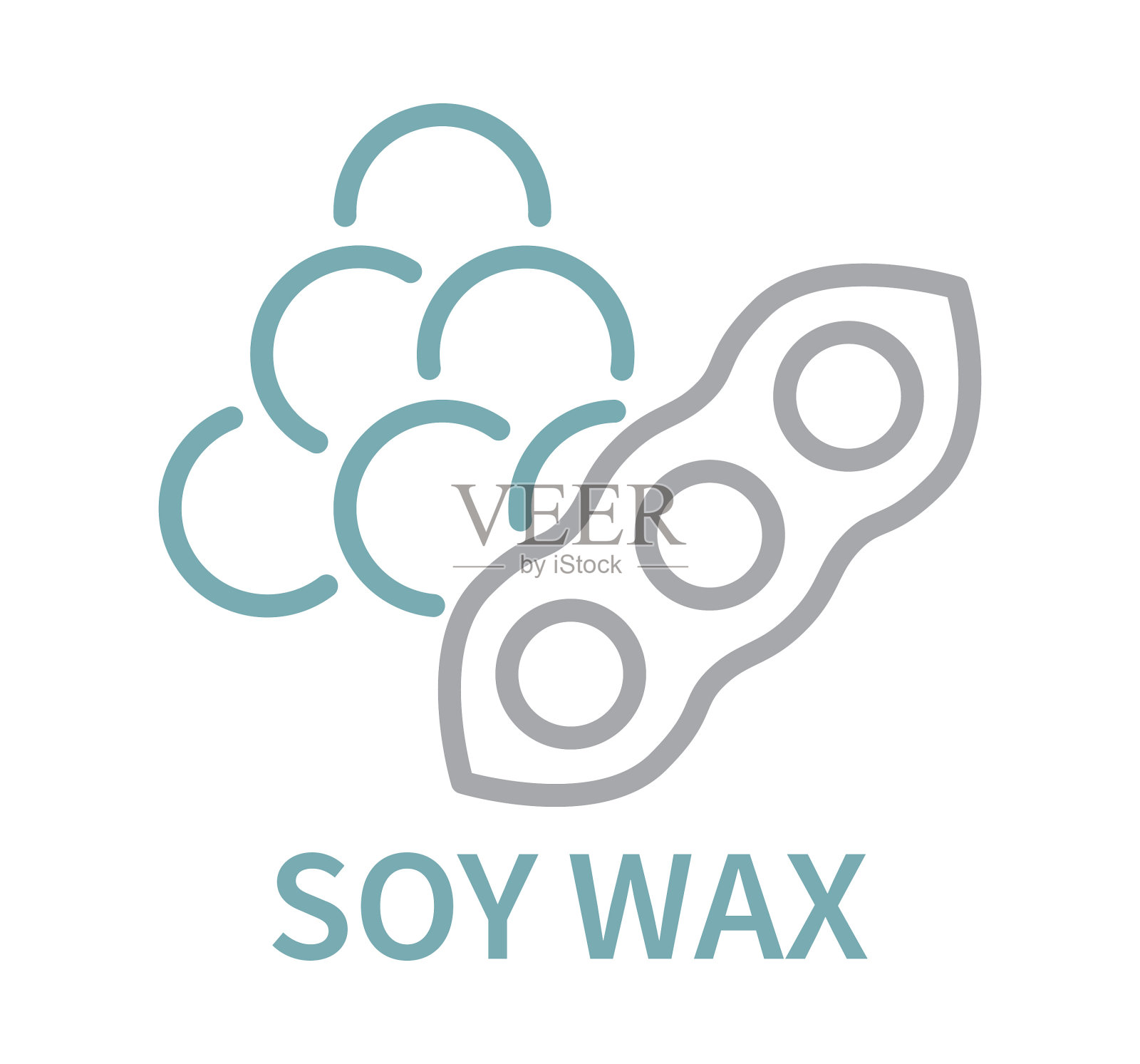 大豆蜡线图标插画图片素材