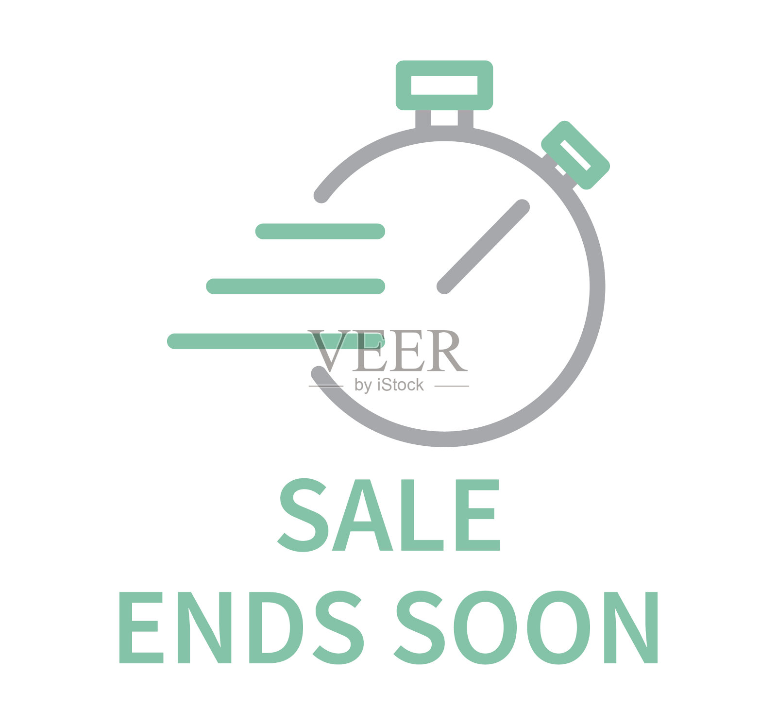 销售即将结束，线路图标插画图片素材