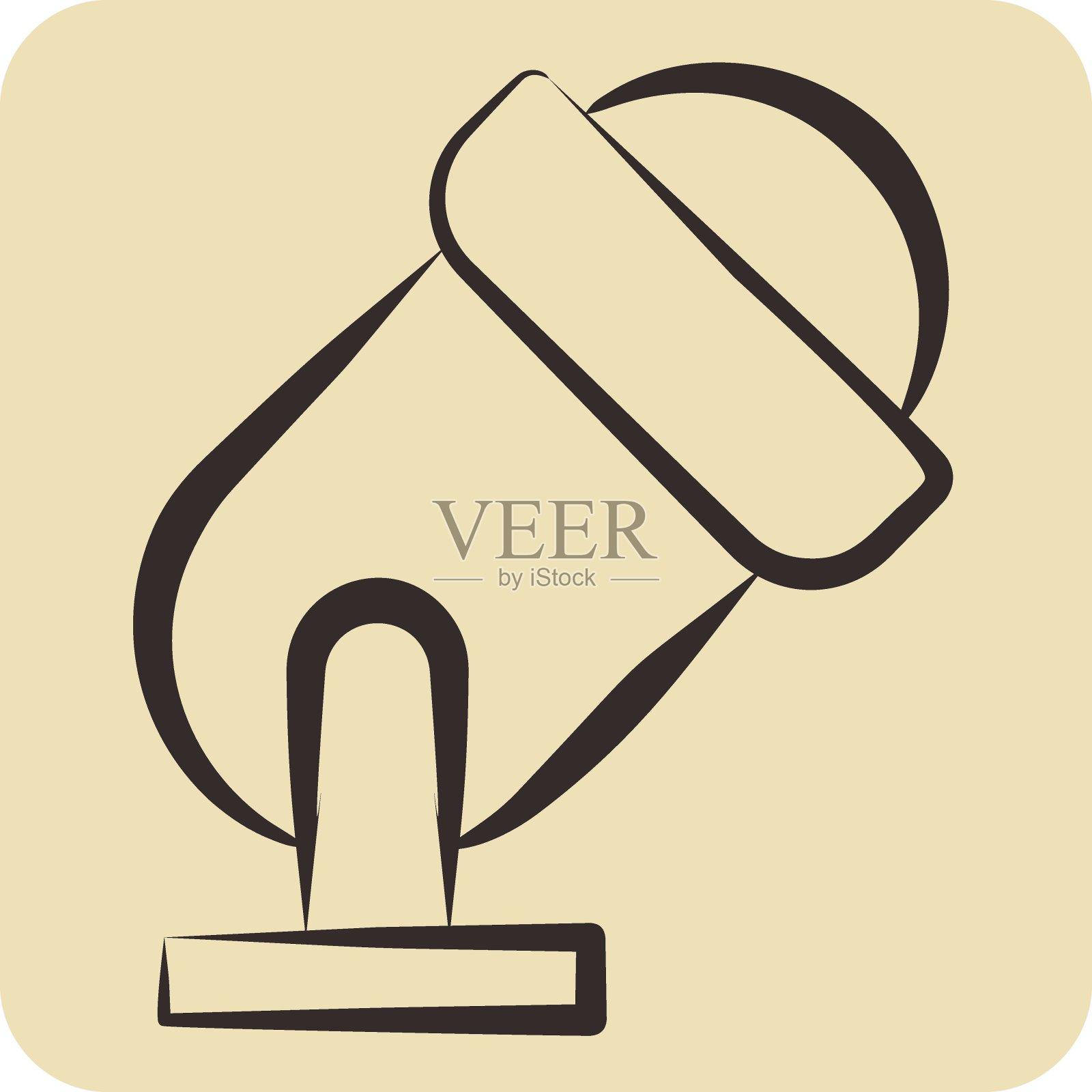 图标聚光灯下。与游行符号有关。手绘风格。简单的设计说明插画图片素材