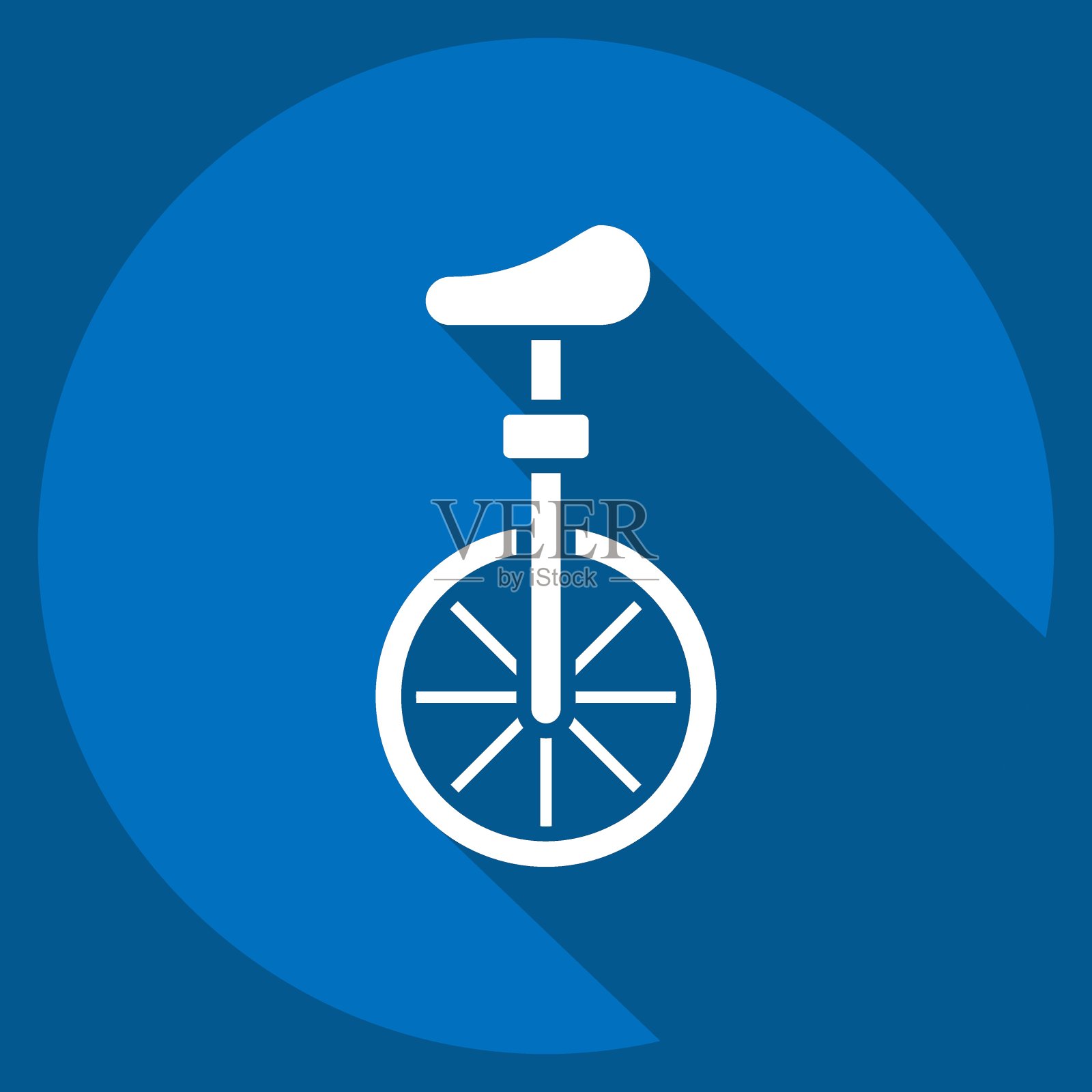 图标独轮车。与游行符号有关。长影式。简单的设计说明插画图片素材