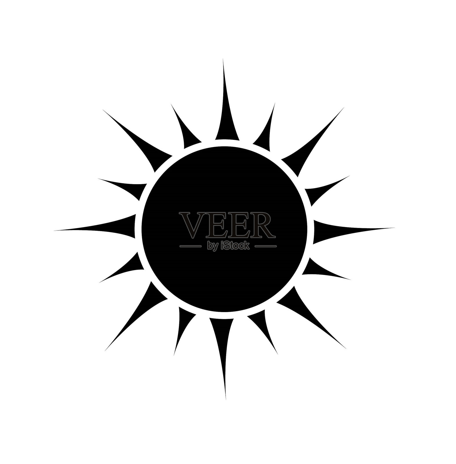 太阳图标，矢量最好的平面图标。插画图片素材