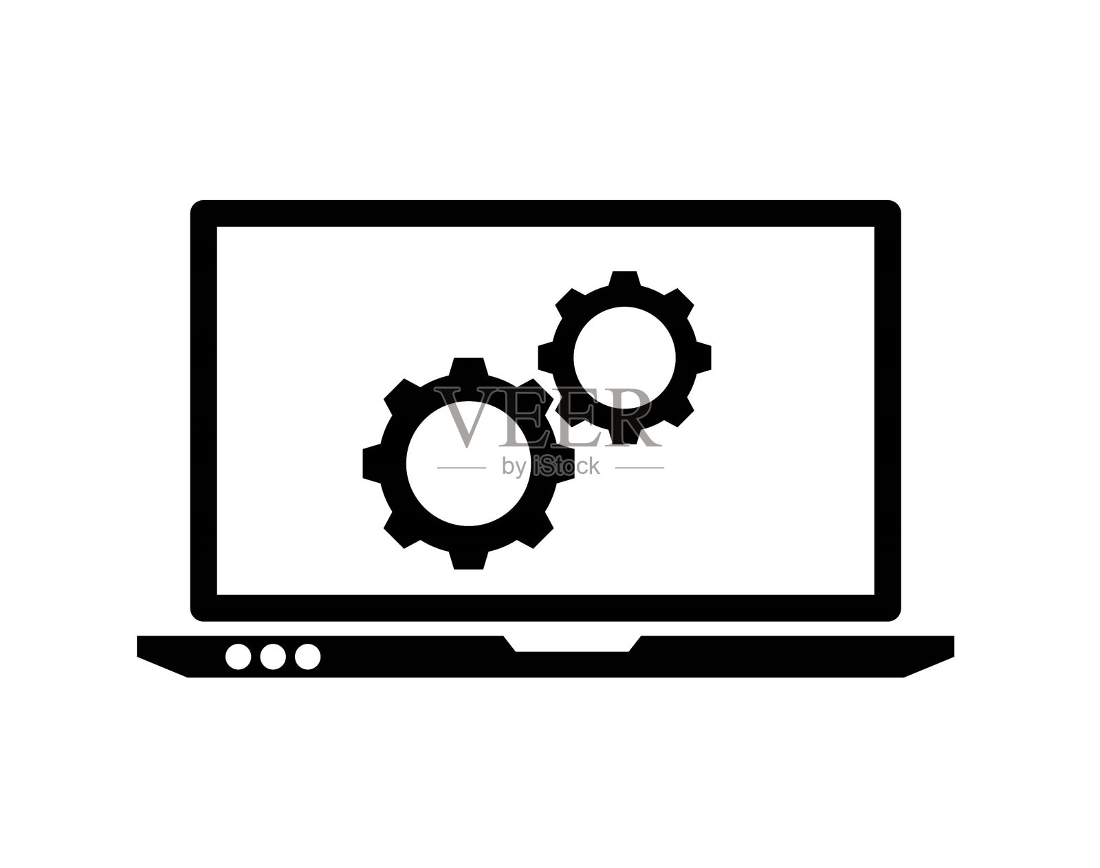 在线工作图标，矢量最好的平面图标。插画图片素材