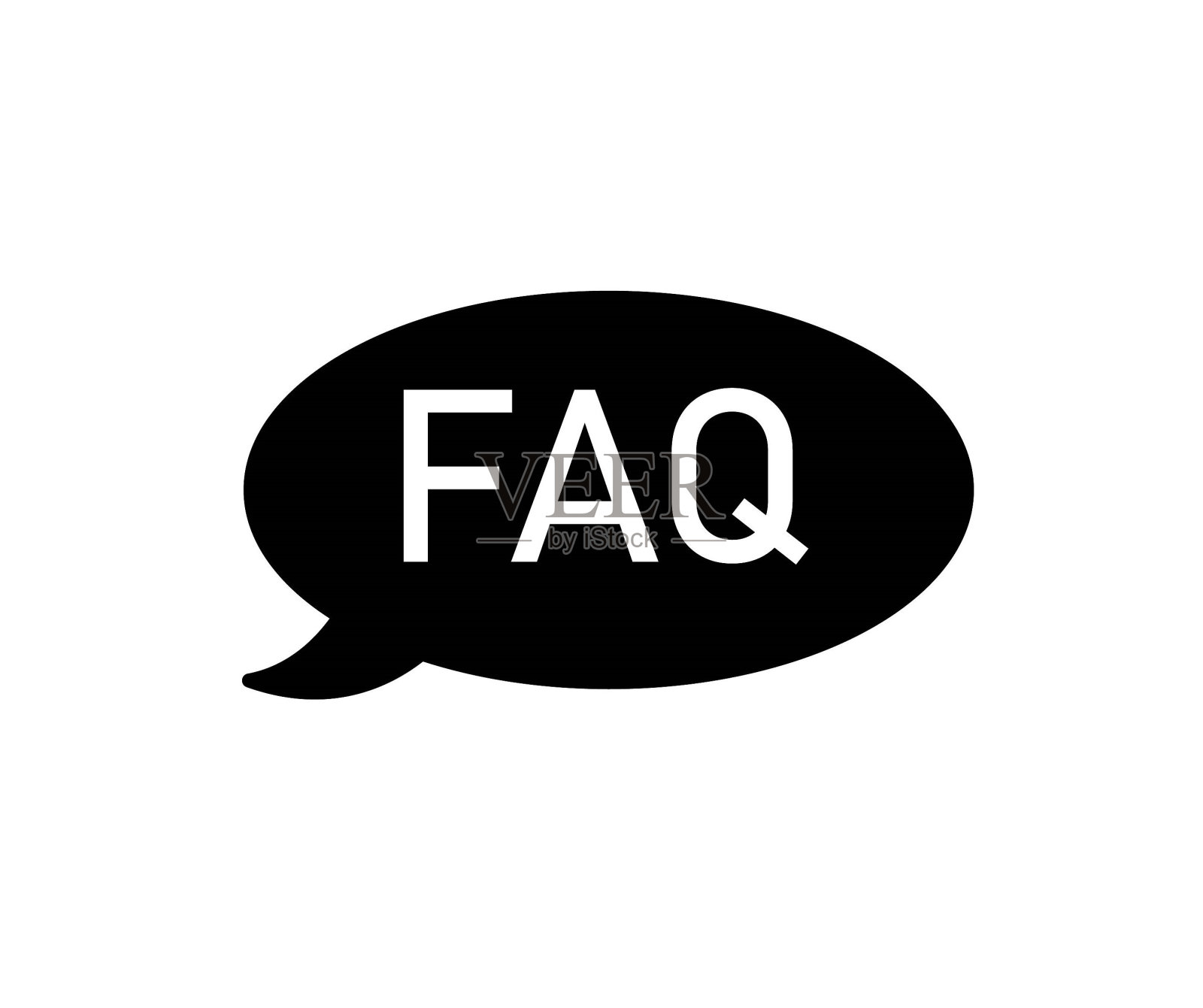 常见问题图标，矢量最好的平面图标。插画图片素材