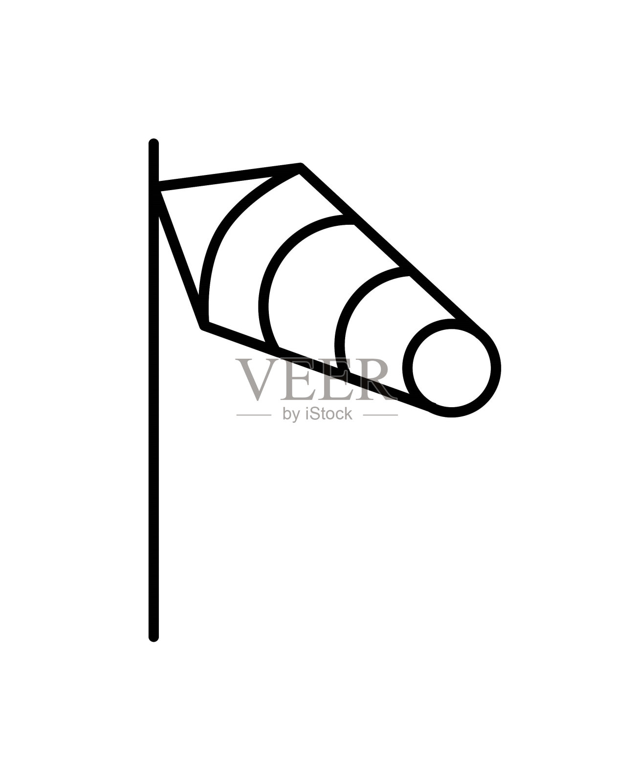 风向标图标，矢量最佳线图标。插画图片素材