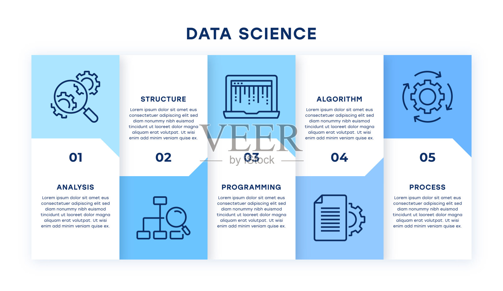 数据科学信息图表设计插画图片素材