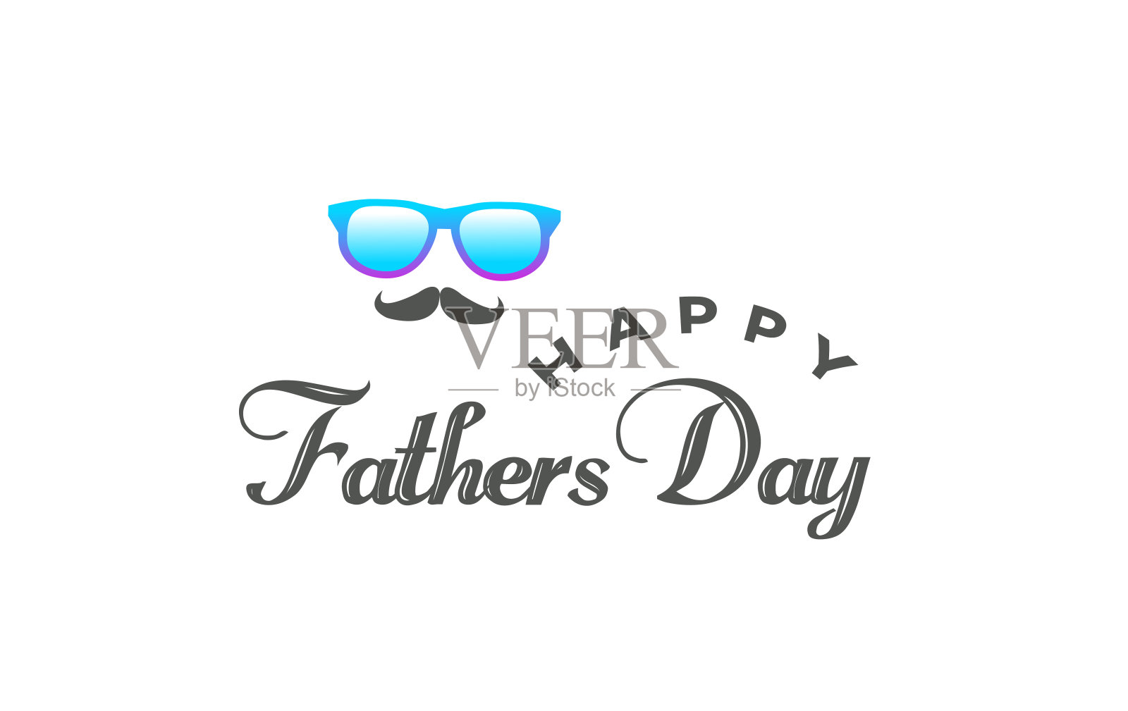 父亲节快乐海报或横幅模板与符号插画图片素材