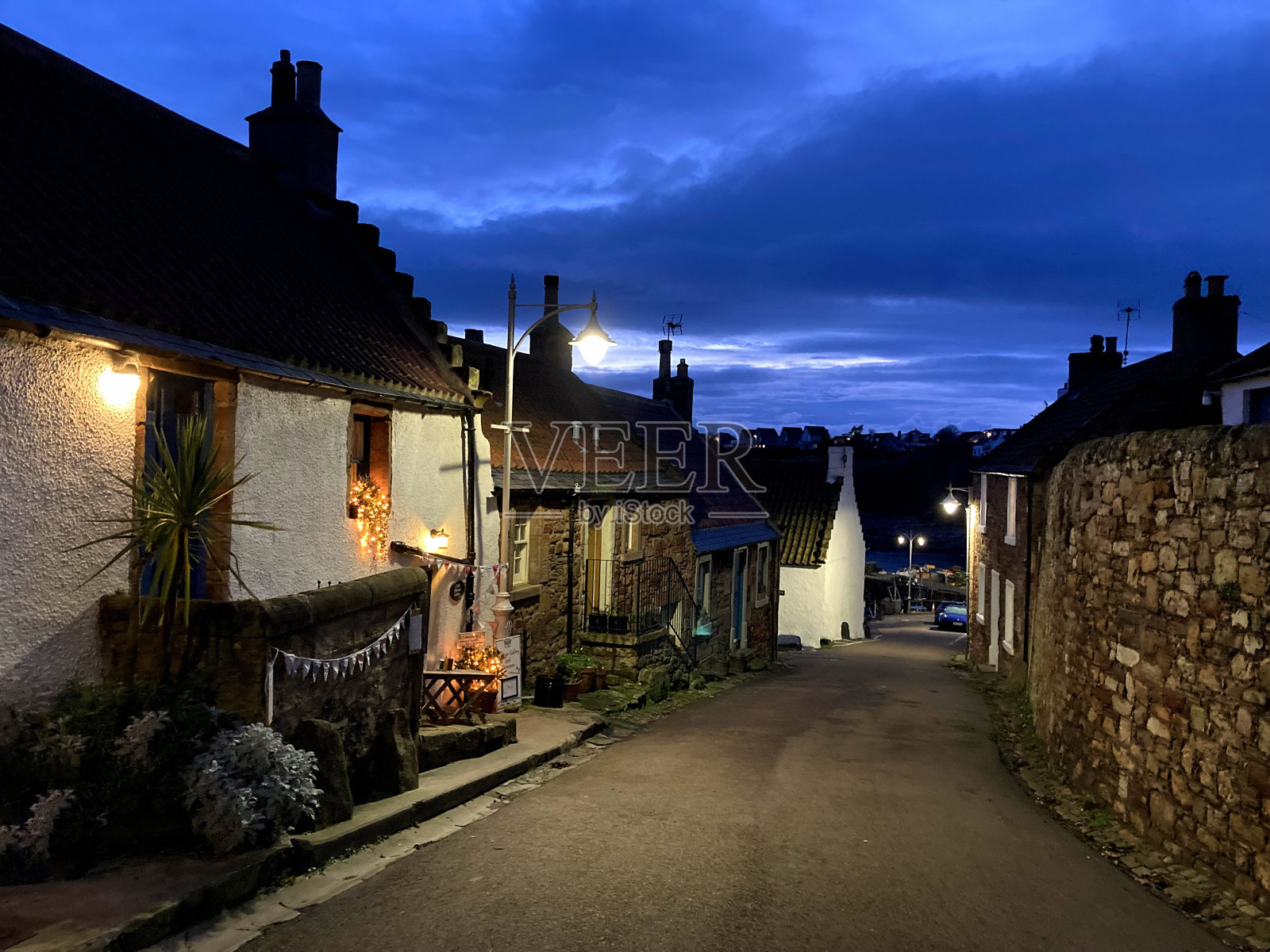 苏格兰法夫郡克雷尔的蓝色时光照片摄影图片