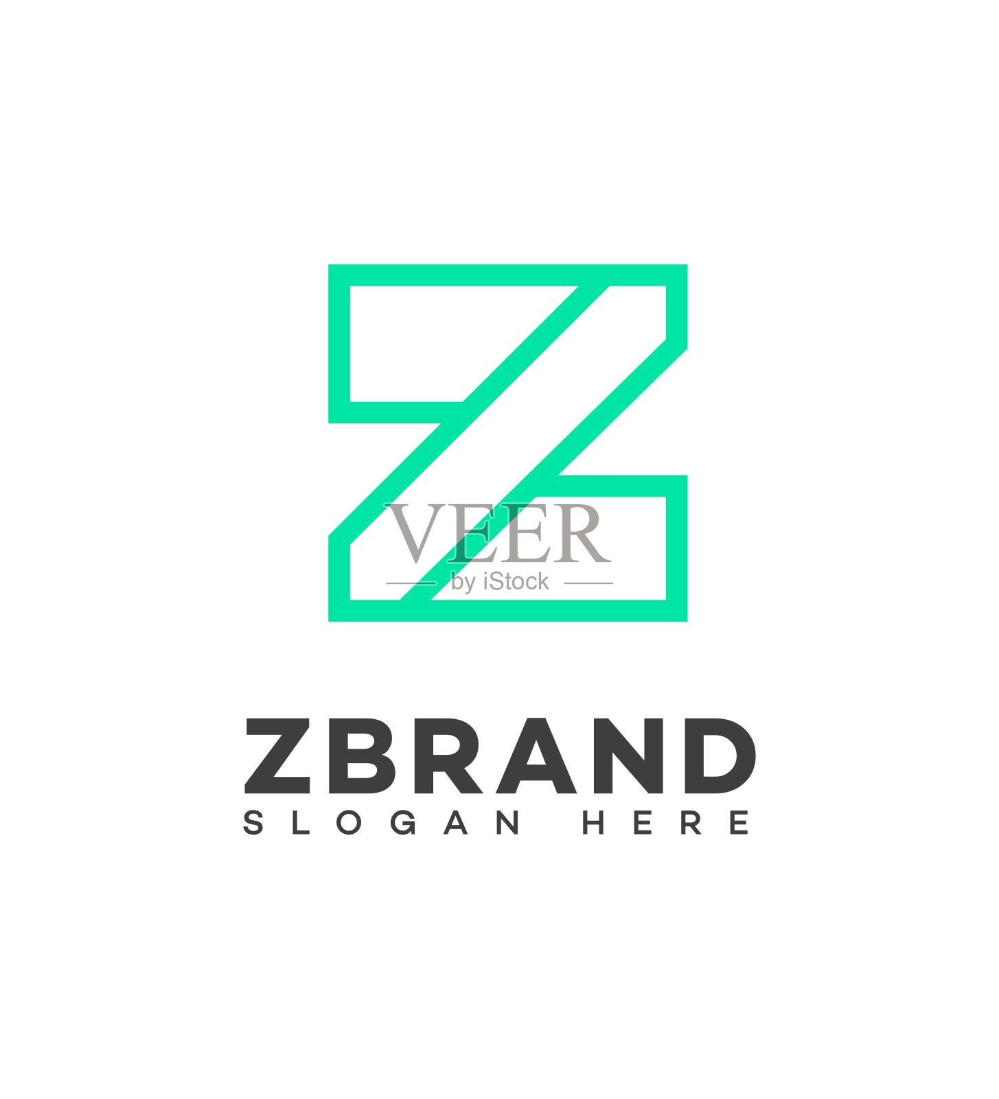 Z字母图标品牌识别标志，Z字母符号模板插画图片素材