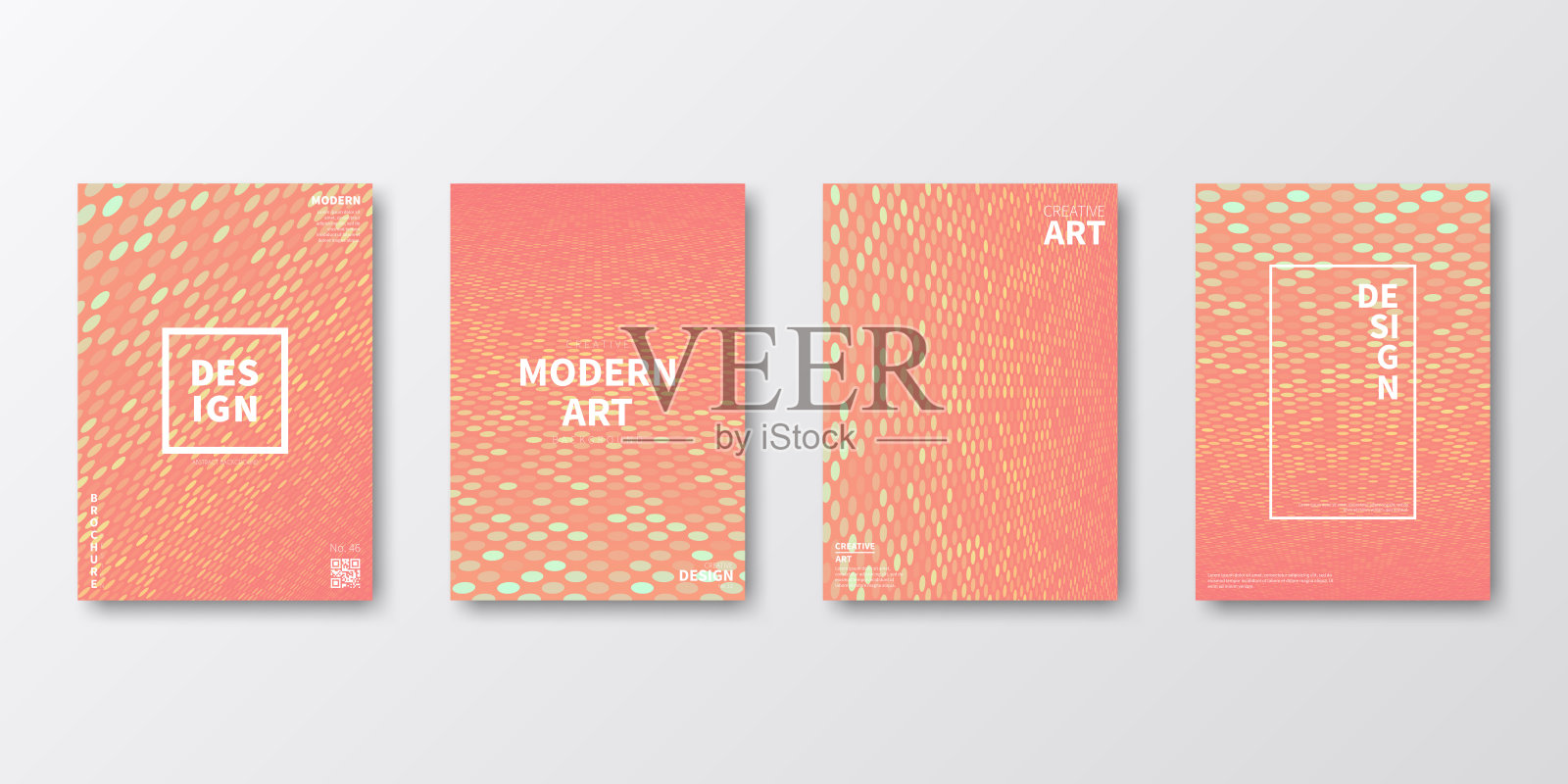 宣传册模板排版，橙色封面设计，商业年报，传单，杂志插画图片素材