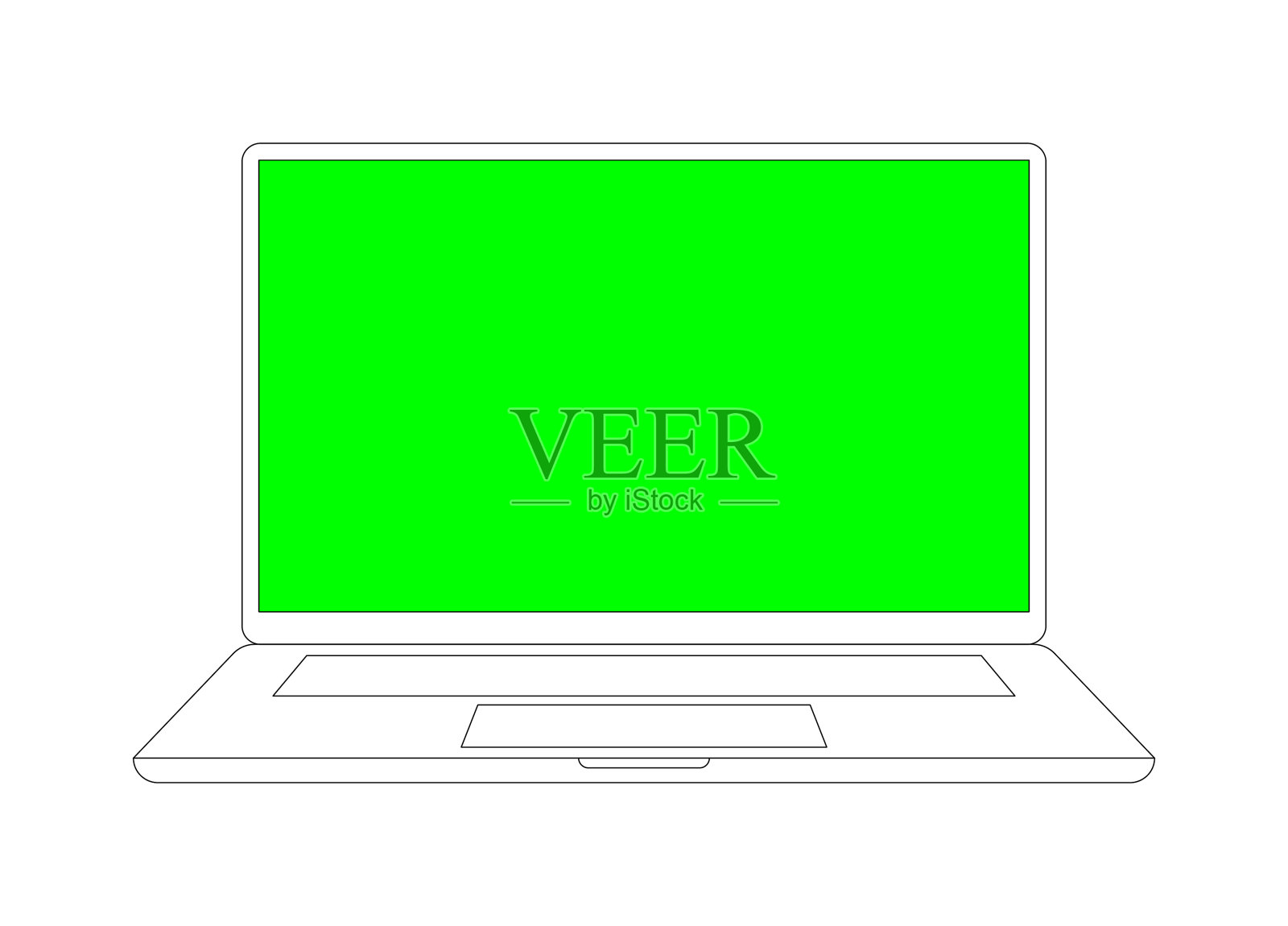 笔记本电脑模型插画图片素材