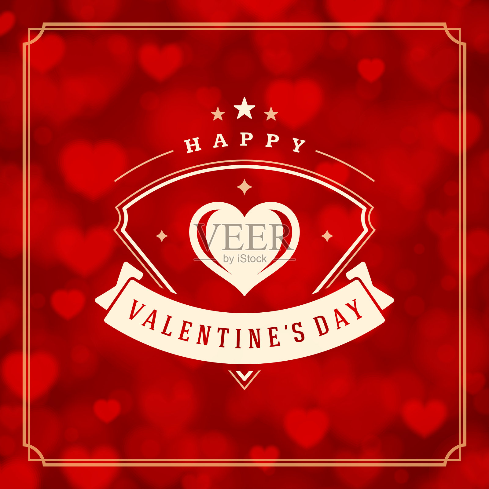 情人节贺卡或海报矢量插图插画图片素材