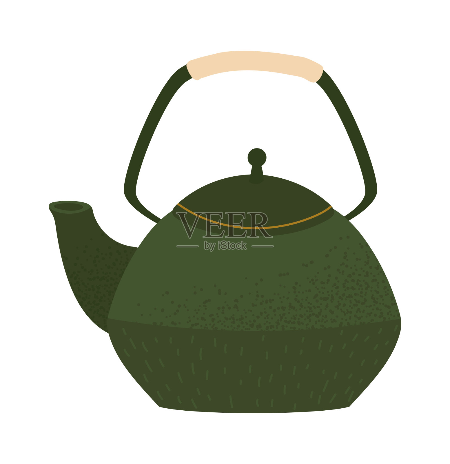 绿色水壶器具图标孤立插画图片素材