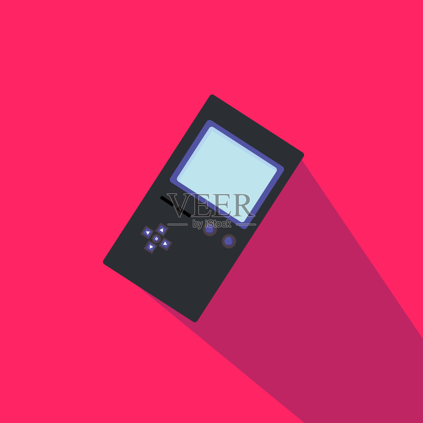 90年代游戏机的图标插画图片素材