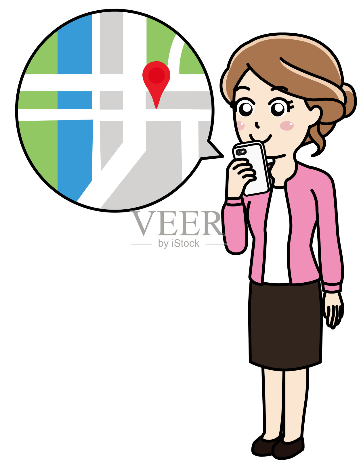 地图应用插画图片素材