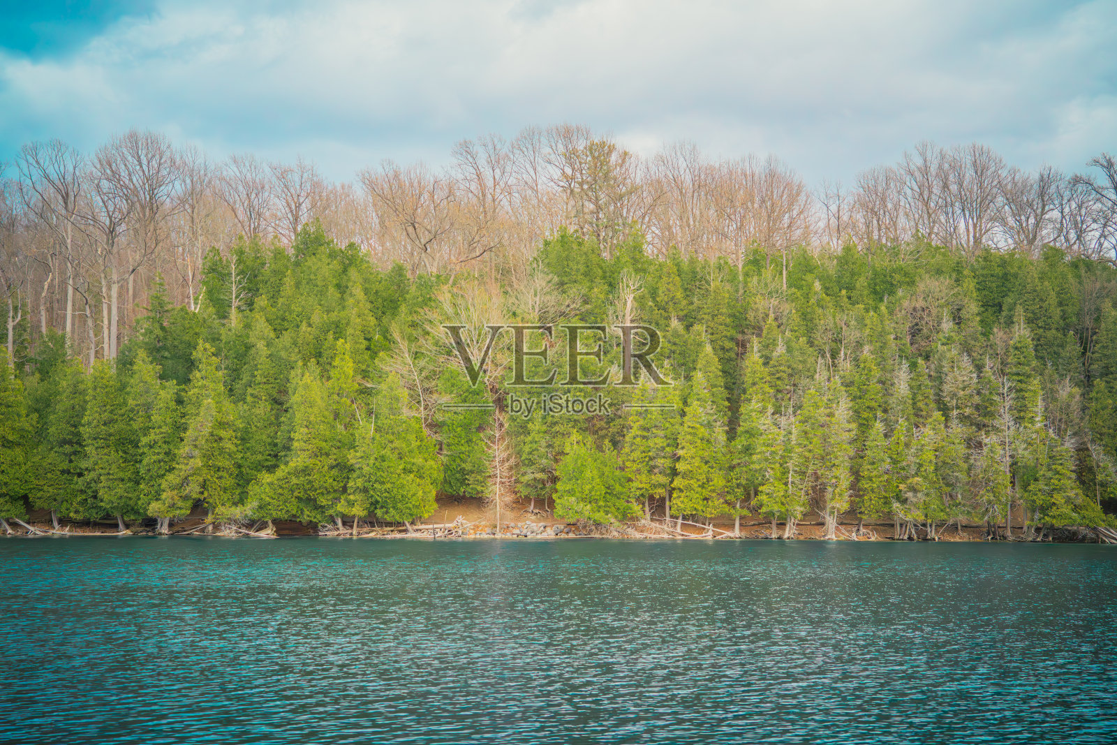 纽约绿湖州立公园的景观照片摄影图片