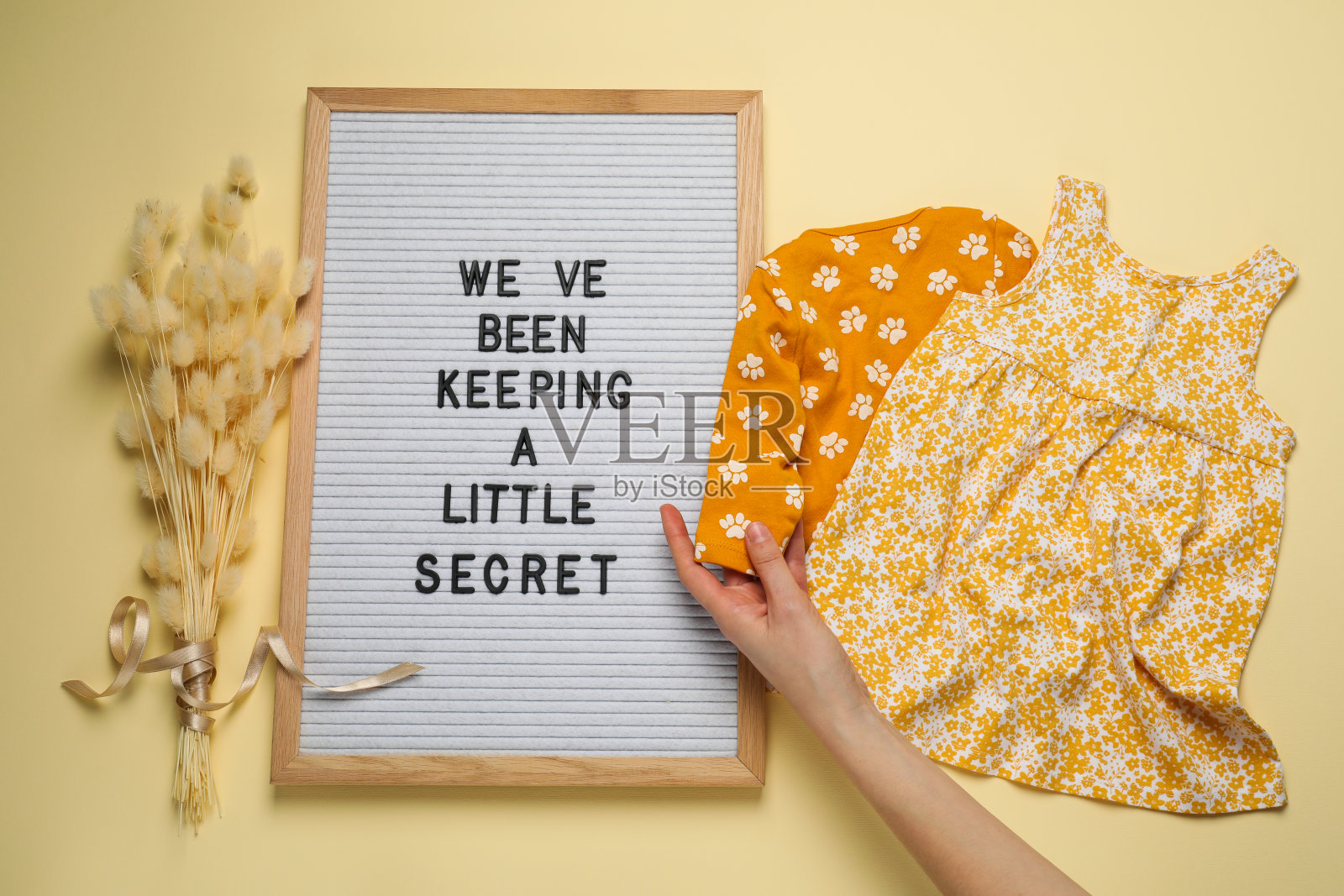 构图为等待宝宝概念图，俯视图照片摄影图片