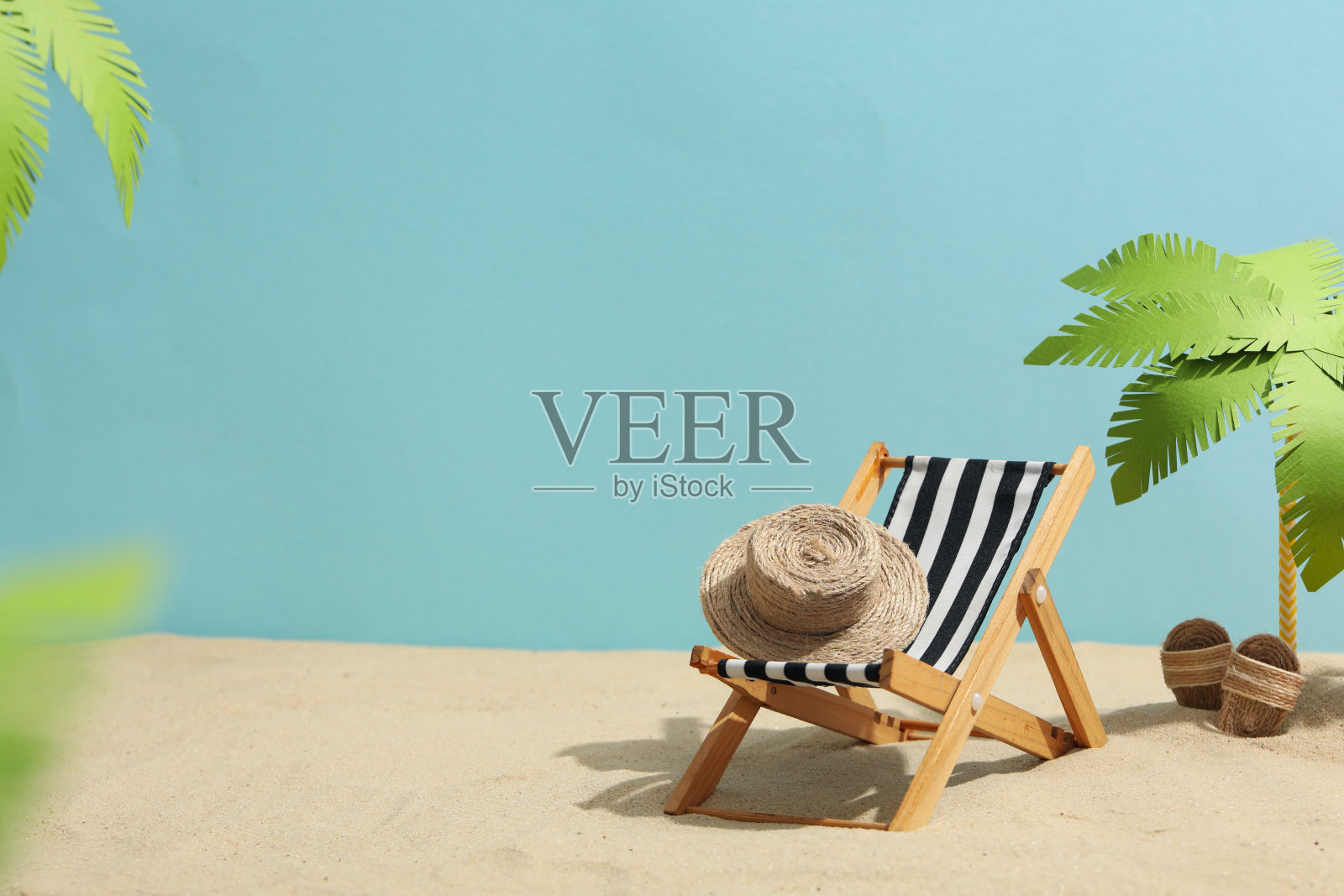 夏日的氛围，夏日的假期和放松，文字的空间照片摄影图片