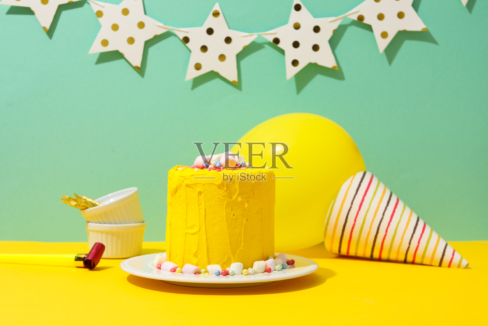 生日快乐的概念，节日生日蛋糕照片摄影图片